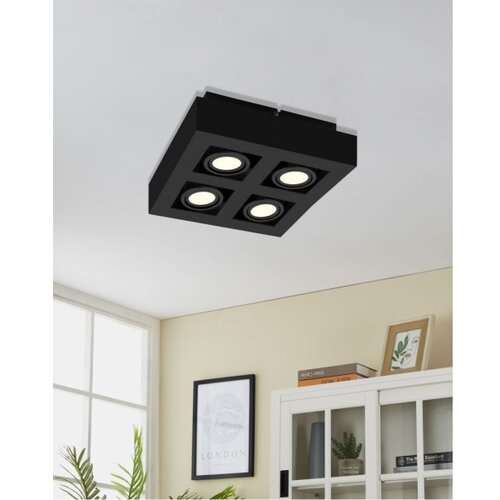Eglo 31065 - LED spot svetiljka MENDOZA 4xLED/4,7W/230V 3000K crna Slike
