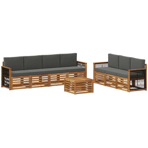  Setovi sofa 8 kom. Čvrsto drvo akacije Slike