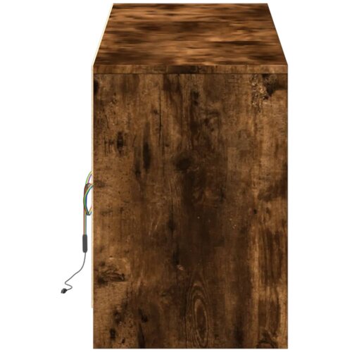  ormarić s LED svjetlima boja hrasta 180x34x50 cm drveni Slike