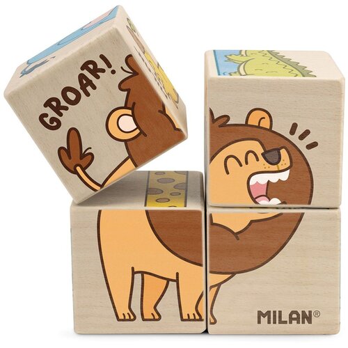 MILAN Drvena edukativna slagalica Wild Safari Slike
