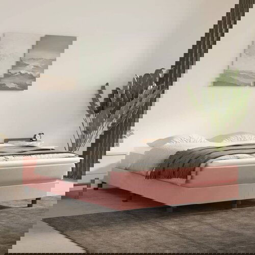 vidaXL Madrac s džepičastim oprugama rozi 140x220x20 cm baršunasti Cijene