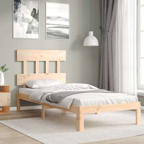  Kreveta s uzglavljem 90 x 200 cm od masivnog drva Cijene