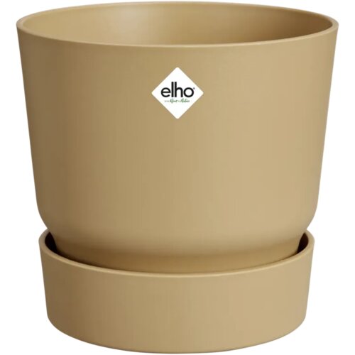 ELHO greenville okrogel cvetlični lonec 14 cm - Golden Sand Cene