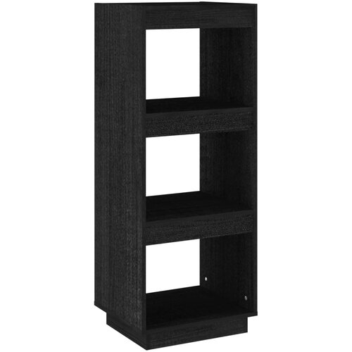 Maison Chic Knjižna omara - Knjižni regal za razdelitev prostora črna 40x35x103 cm borovina, (21724723) Slike