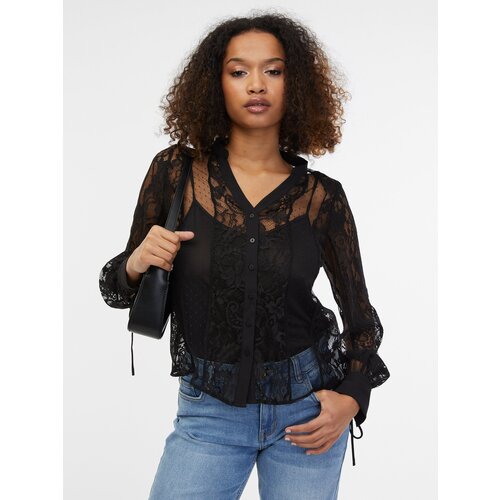 Orsay Čierna ladies' lace blouse - Women Cijene