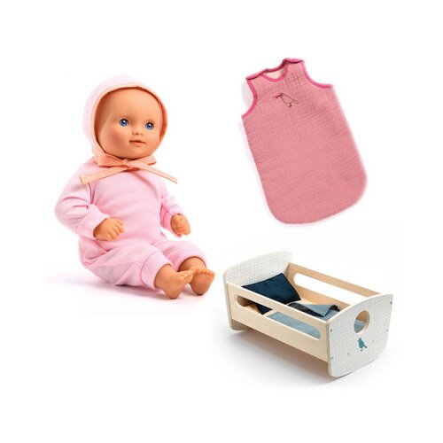 Djeco Komplet Pomea s punčko Lilas Rose – oprema za trenutke počitka Cene