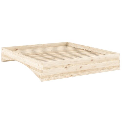 Karup Design Bračni krevet od masivnog bora bez uzglavlja 180x200 cm u prirodnoj boji Orbit &amp;ndash; Slike