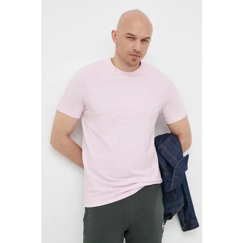 Karl Lagerfeld Majica kratkih rukava za muškarce, boja: ružičasta, s tiskom