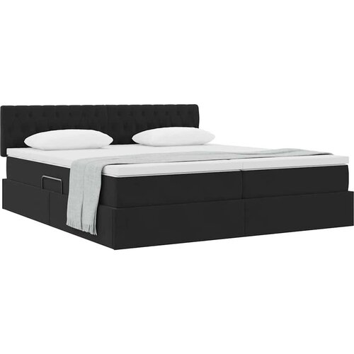  Krevet s od storage s madracem s uzglavljem Crna 90 x 200 cm - Crna 180 x 200 cm Dizajn s jastučićima Slike