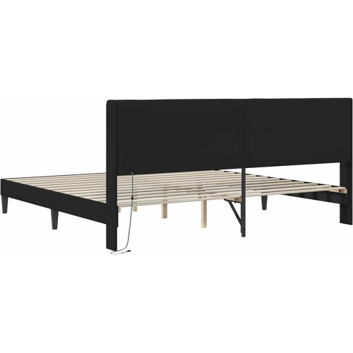  Krevetna konstrukcija Crna 180 x 200 cm Umjetna koža Slike