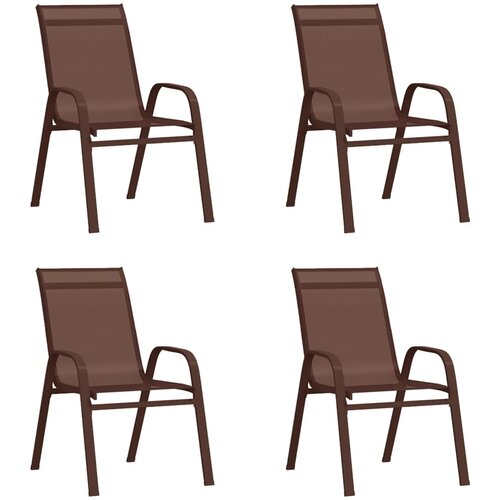 vidaXL Vrtni stoli 4 kosi rjav tekstil, (20660654) Cene