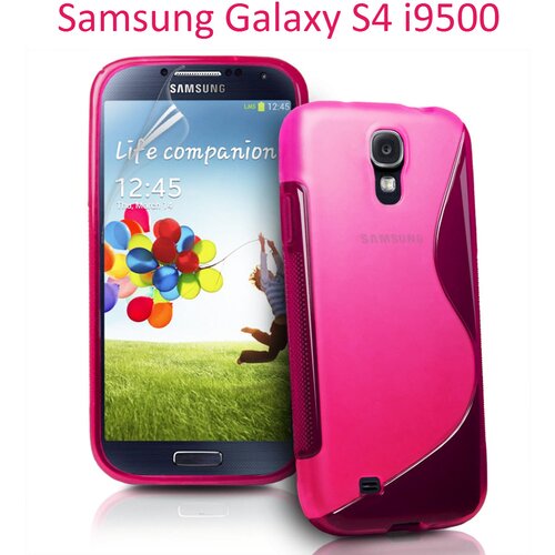  Gumijasti / gel etui S-Line za Samsung Galaxy S4 i9500 - roza Slike