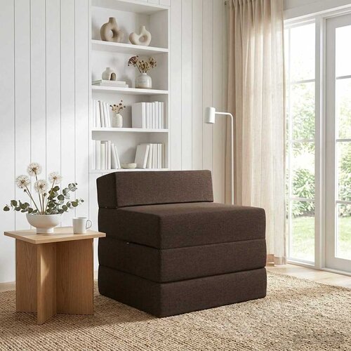 SOFA na razvlačenje Sivosmeđa 200 x 70 x 15 cm Tkanina Cijene