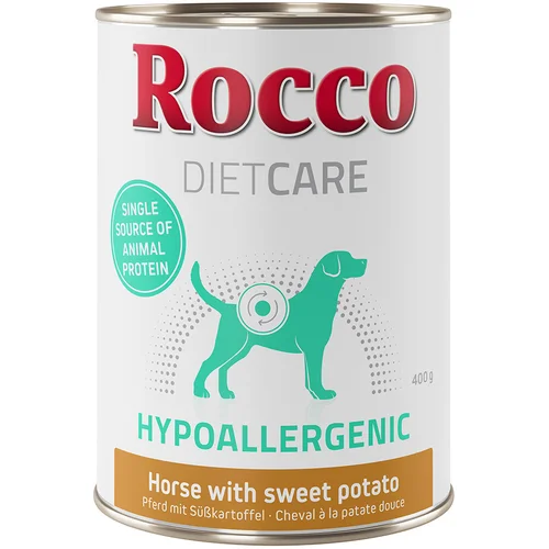 Rocco Diet Care 10 % popusta na ! 6 x 400 g mokra hrana / 1 kg suha hrana Mokra hrana: Hypoallergen konjetina 400 g