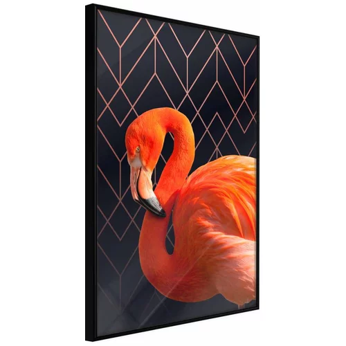  Poster - Orange Flamingo 40x60