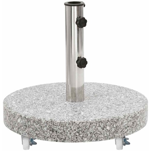  Stalak za suncobran od granita 30 kg okrugli sivi Slike