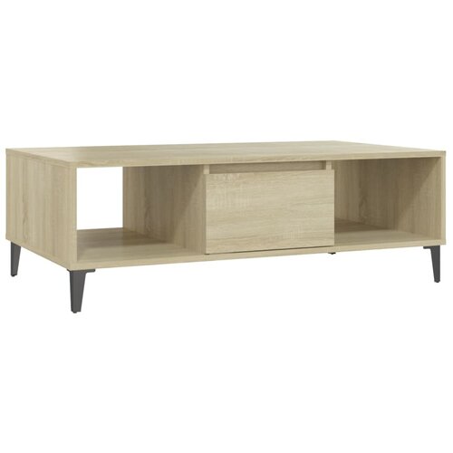 Maison Chic Klubska mizica - kavna mizica - Nizka mizica sonoma hrast 103,5x60x35 cm iverna plo&amp;scaron;ča, (21752865) Slike