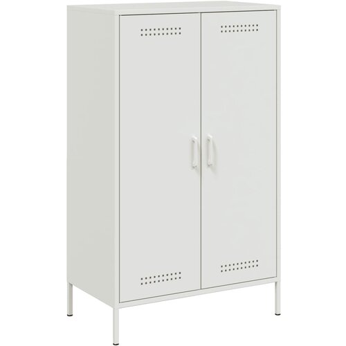Maison Chic Visoka omara - Komoda - Predalnik bela 68x39x113 cm jeklo, (21717167) Cene