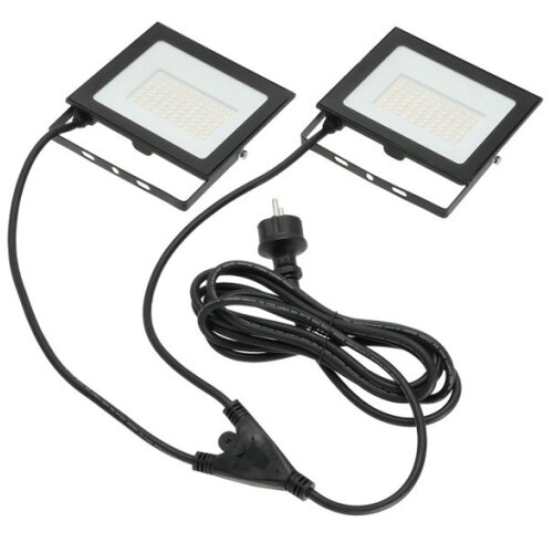  LED reflektor sa stalkom TIGRA 2xLED/50W/230V 4000K IP54 crna/žuta Slike