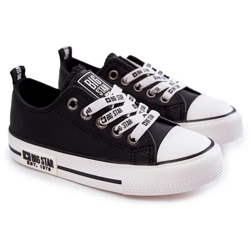 Big Star Children's Leather Sneakers BIG STAR KK374039 Black