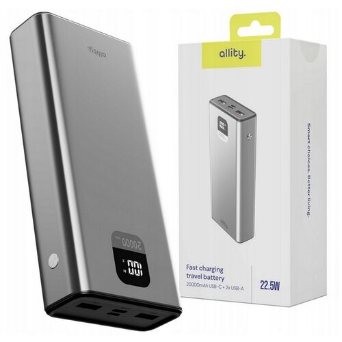 ALLITY prijenosna baterija APB-100 QC 22.5W 20000 mAh siva Cijene