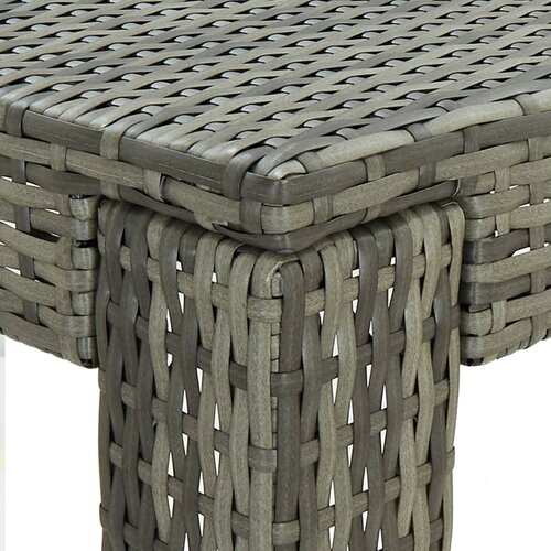  Vrtni barski stol sivi 100 x 60,5 x 110,5 cm od poliratana Slike