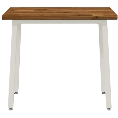  90 x 55 x 75 cm Čvrsto drvo akacije Prirodna i bijela - Prirodna i bijela 90 x 55 x 75 cm Četvrtasto Slike