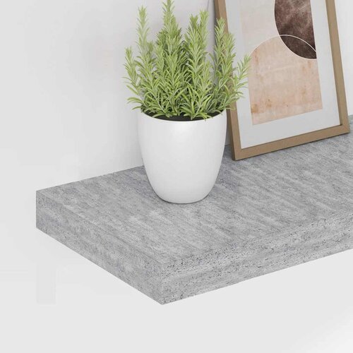  Plutajuća zidna polica siva boja betona 90 x 23,5 x 3,8 cm MDF Slike