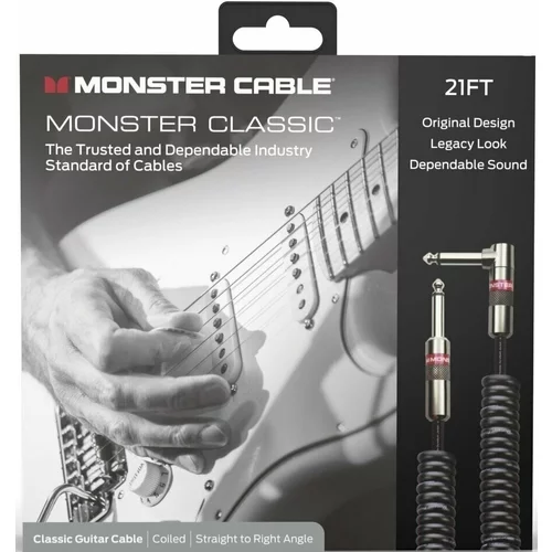 Monstercable Prolink Classic 21FT Coiled Instrument Cable Črna 6,5 m Kotni - Ravni
