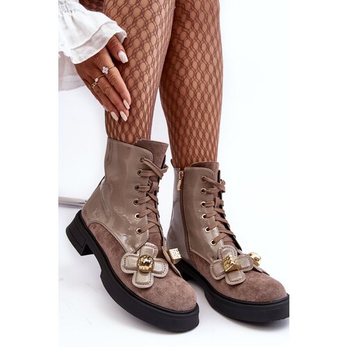 S. BARSKI Stylish Women&amp;#039;s Zipper Boots with Ornaments D&amp;amp;A Slike