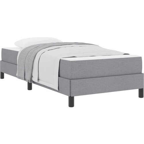 vidaXL Postelja z vzmetnico z vzmetnico Svetlo siva 100 x 200 cm blago, (5000126603) Cene