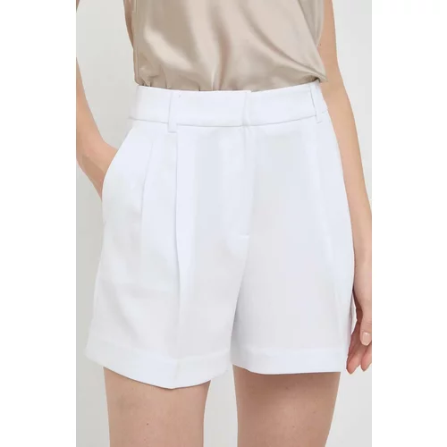 Michael Kors Kratke hlače za žene, boja: bijela, bez uzorka, visoki struk
