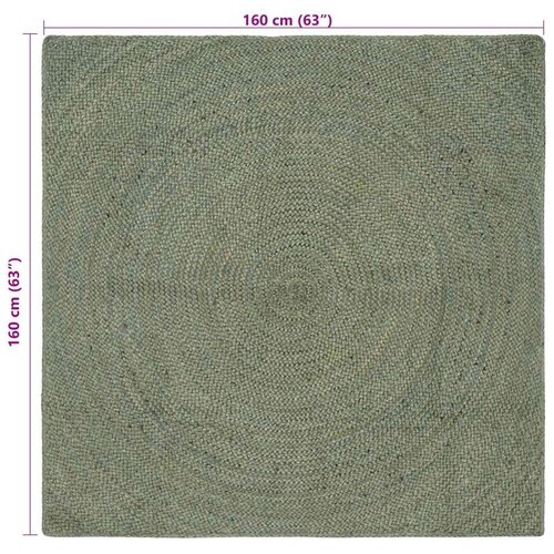  Tepisi za područja Maslinastozelena 160 x 160 cm Juta - Maslinastozelena 160 x 160 cm Slike