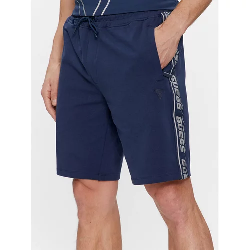 Guess Kratke hlače iz tkanine Arlo Z2YD02 K6ZS1 Mornarsko modra Loose Fit
