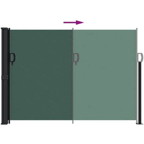  Bočna tenda na uvlačenje tamnozelena 140 x 500 cm Slike