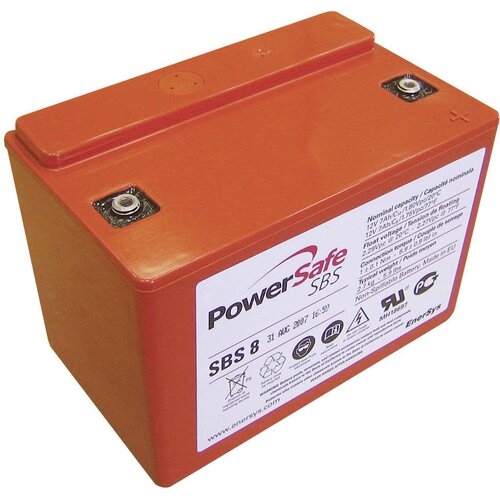 EnerSys Hawker Longlife PowerSafe SBS8 svinčeni akumulator 12 V 7 Ah svinčevo-koprenast (&amp;Scaron; x V x G) 138 x 99 x 86 mm M4-vijačni priklop brez vzdrževanja\, nizko samopraznjenje, (20438256) Slike