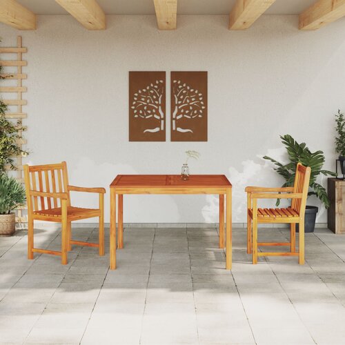 vidaXL Set od 2 Prirodno drvo Čvrsto drvo akacije Dužina stola 110 cm Cijene