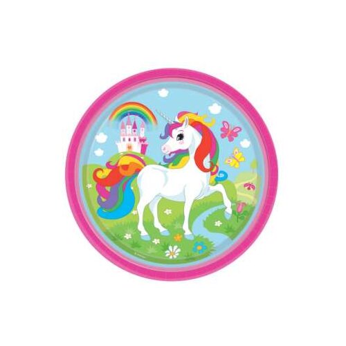 Amscan TANJIR 23 CM UNICORN 8 KOM Slike