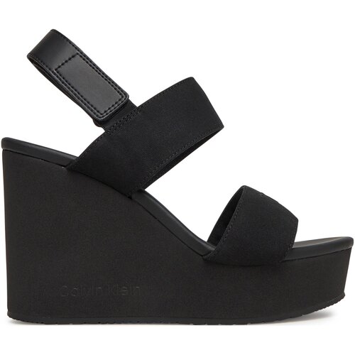 Calvin Klein Jeans Sandali Wedge Sandal Webbing In YW0YW01790 Črna Slike