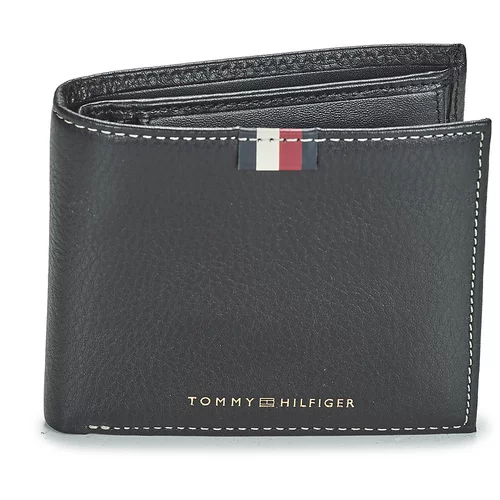 Tommy Hilfiger Denarnice TH CORP LEATHER CC AND COIN Črna