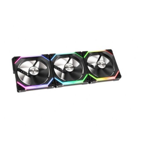 Lian Li Ventilator za ohi&amp;scaron;je UNI FAN SL120 RGB PWM 120mm, 3 pack + kontroler, črn Slike