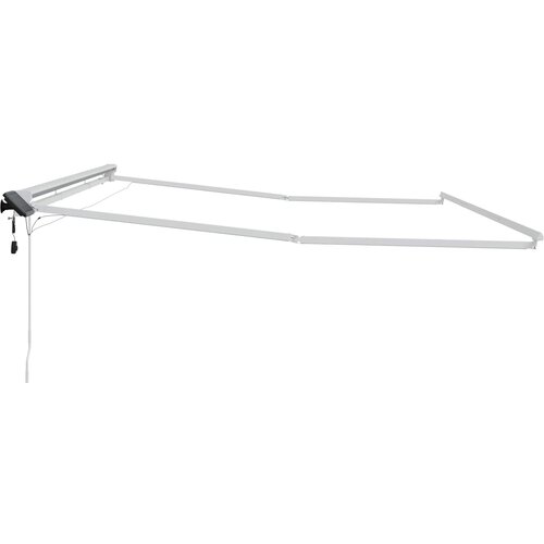  Ručni okvir tende s LED-ima Bijeli 4,5 &amp;times; 3,5 m Aluminij Slike