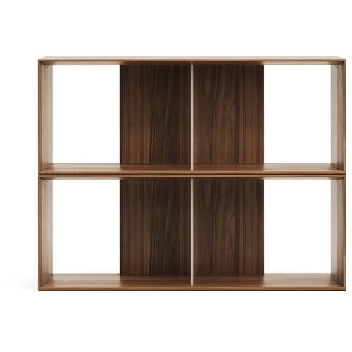 Kave Home Modularni sustav polica 2 kom u dekoru oraha u prirodnoj boji 101x76 cm Litto &ndash; Cijene