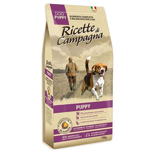 RICETTE DI CAMAPGNA Suva hrana za male pse Cane Cuccioli, 14kg Cene