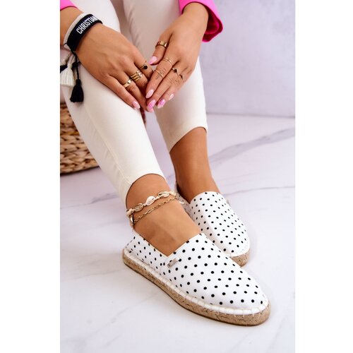 Kesi Dámské módní espadrilky Polka Dots Big Star - bílé Cene