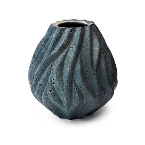 Mors&amp;oslash; Siva porcelansta vaza Flame, vi&amp;scaron;ina 15 cm Slike