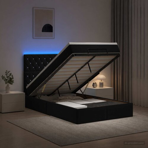  Krevet od pjene s madracem i LED-om Crna 120 x 190 cm Bar&scaron;un Cijene