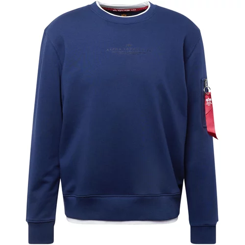 Alpha Industries Sweater majica mornarsko plava / crvena / bijela