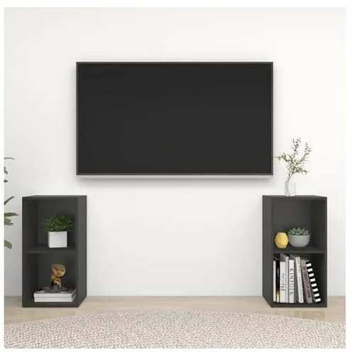  TV omarice 2 kosa sive 72x35x36,5 cm iverna plošča