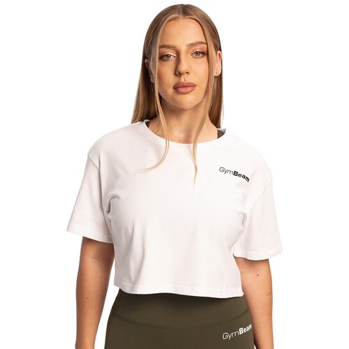 GymBeam Ženski Crop Top Limitless White Slike
